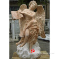 stone angel sculpture with book for outdoor decoration
